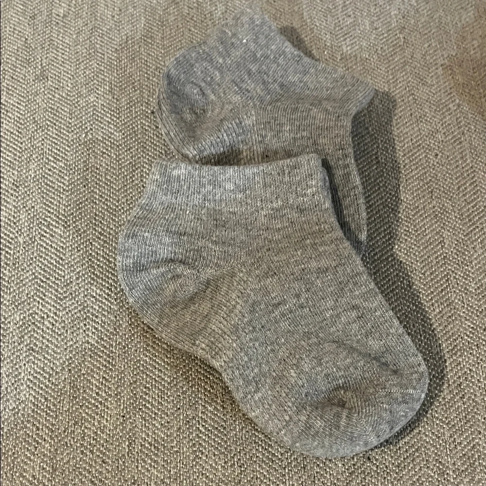 Boys/Girls Low Cut Cotton Socks Kids Ankle Socks - Black, Gray, and White